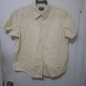 Abercrombie & Fitch Y2K Plaid Button Up Top Yellow Size Large FINAL